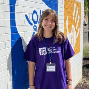 Picture of Hannah Kloppman - Museum Assistant - Standing in front of museum